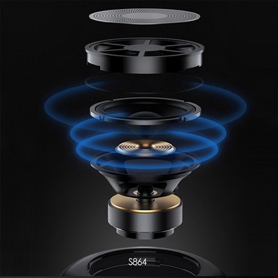 Lenyes S864 RGB Işıklı Taşınabilir TWS Bluetooth Speaker Hoparlör v5.3