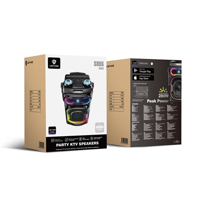 Lenyes S886 RGB Işıklı Çift Mikrofonlu Kablosuz TWS Bluetooth Speaker Hoparlör v5.3