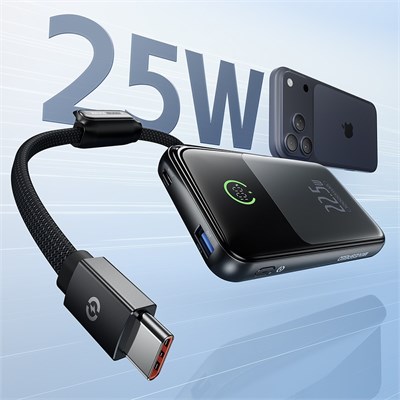 Movespeed MSP19 Pro Dijital LED Göstergeli Type-C Kablolu Powerbank 22.5W 10.000mAh