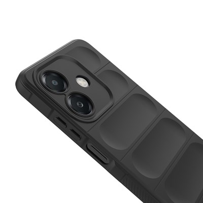 Oppo A3 Kılıf Esnek TPU Oyuklu Arka Yüzey Tasarımlı Zore Etnik Silikon Kapak