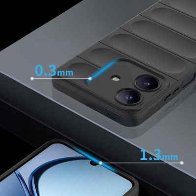 Realme C63 Kılıf Esnek TPU Oyuklu Arka Yüzey Tasarımlı Zore Etnik Silikon Kapak