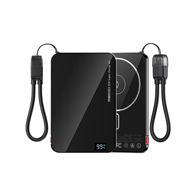 Recci RPB-W41 PD 20W Ultra İnce Hızlı Şarj Özellikli Type-C Kablolu Powerbank 15W 5000mAh