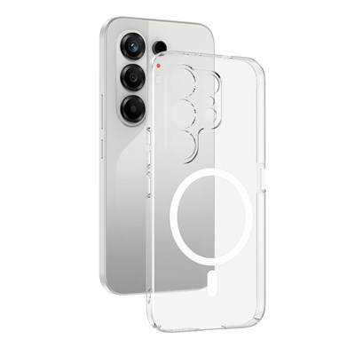 Tecno Camon 50 Kamera Korumalı M-Safe Şarj Özellikli Şeffaf Zore London Sert PC Kapak