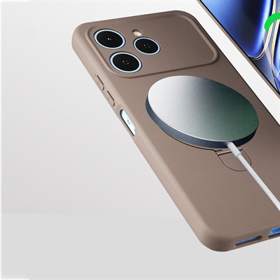Tecno Spark 40 Kılıf M-safe Şarj Özellikli Standlı Zore Samara Kapak
