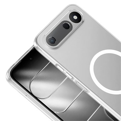 Tecno Spark 50 5G Kamera Korumalı M-Safe Şarj Özellikli Şeffaf Zore London Sert PC Kapak