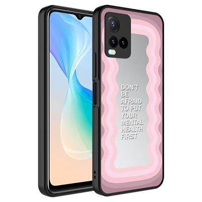 Vivo Y33S Kılıf Aynalı Desenli Kamera Korumalı Parlak Zore Mirror Kapak