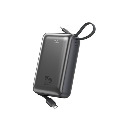 Wiwu AS-182 Galaxy Pro Max Serisi Type-C Lightning Çıkışlı Taşınabilir Powerbank PD 45W 20000mAh
