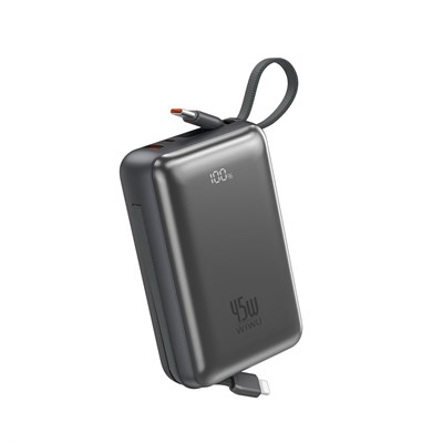 Wiwu AS-182 Galaxy Pro Max Serisi Type-C Lightning Çıkışlı Taşınabilir Powerbank PD 45W 20000mAh