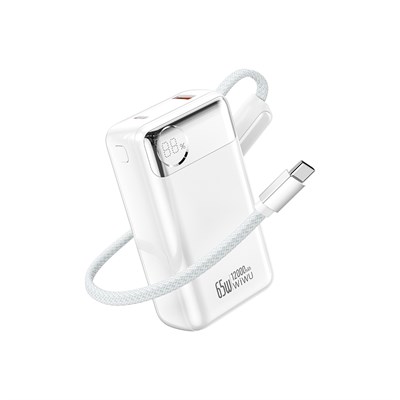 Wiwu T132 Power Plus Serisi Type-C Kablolu PD Powerbank 65W 12000mAh