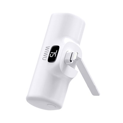 Wiwu Wi-P017 Capsule Serisi 2in1 Mini Taşınabilir Standlı Askılı Lightning Powerbank 5000mAh