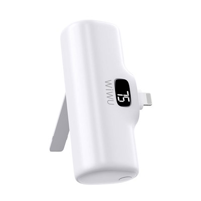 Wiwu Wi-P017 Capsule Serisi 2in1 Mini Taşınabilir Standlı Askılı Lightning Powerbank 5000mAh