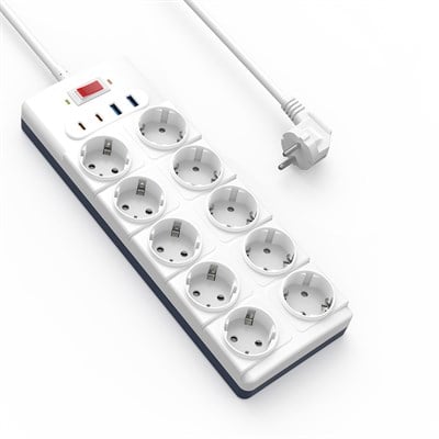 Wiwu Wi-S008 20W GaN Tech Power Strip 14 in 1 Çoklu Priz 2M
