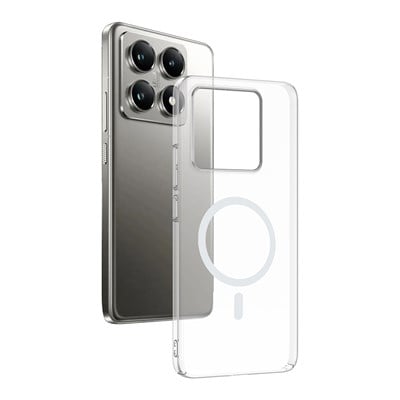 Xiaomi 14T Pro Kamera Korumalı M-Safe Şarj Özellikli Şeffaf Zore London Silikon Kapak