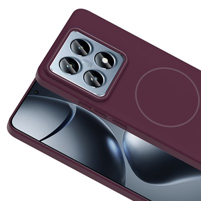 Xiaomi 14T Pro Kılıf Magsafe Şarj Özellikli Zore Ruby Sert Kapak