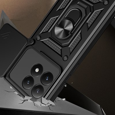 Xiaomi 15T Kılıf Magnetik Standlı Kamera Korumalı Zore Sürgülü Vega Kapak