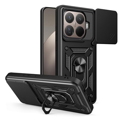 Xiaomi 15T Pro Kılıf Magnetik Standlı Kamera Korumalı Zore Sürgülü Vega Kapak