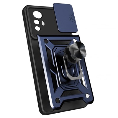 Xiaomi Mi 12 Lite Kılıf Magnetik Standlı Kamera Korumalı Zore Sürgülü Vega Kapak