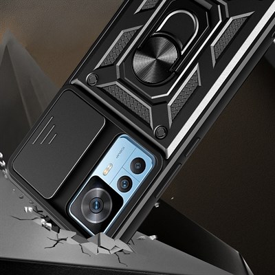 Xiaomi Mi 12T Pro Kılıf Magnetik Standlı Kamera Korumalı Zore Sürgülü Vega Kapak