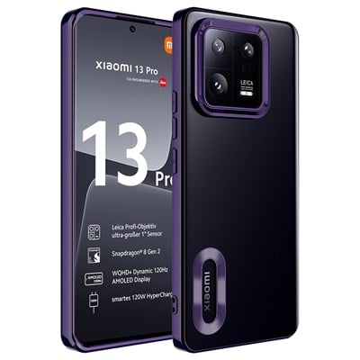 Xiaomi Mi 13 Pro Kılıf Kamera Korumalı Logo Gösteren Zore Omega Kapak