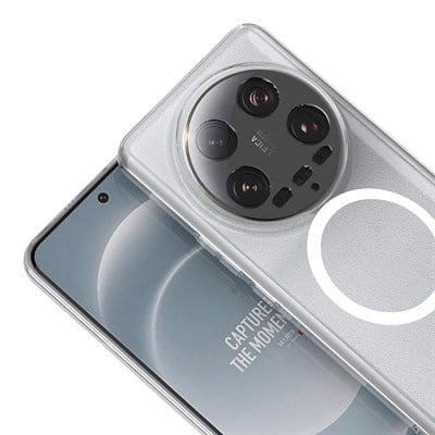 Xiaomi Mi 14 Ultra Kamera Korumalı M-Safe Şarj Özellikli Şeffaf Zore London Silikon Kapak