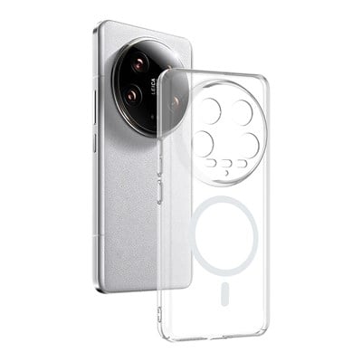 Xiaomi Mi 14 Ultra Kamera Korumalı M-Safe Şarj Özellikli Şeffaf Zore London Silikon Kapak