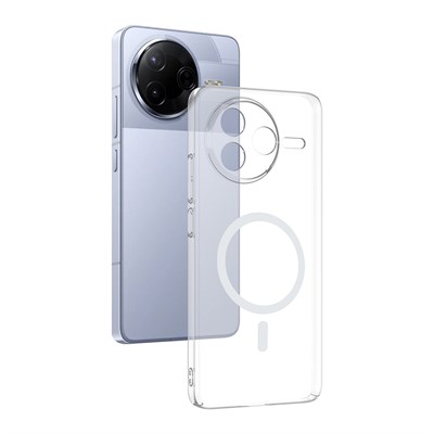 Xiaomi Poco F7 Pro Kamera Korumalı M-Safe Şarj Özellikli Şeffaf Zore London Silikon Kapak
