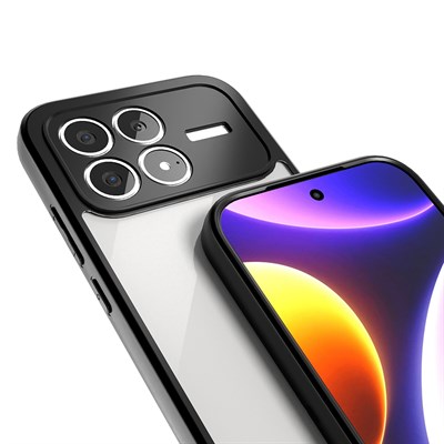 Xiaomi Poco F8 Pro Kılıf Kamera Korumalı Şeffaf Arka Yüzey Zore New Roll Kapak