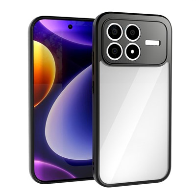 Xiaomi Poco F8 Pro Kılıf Kamera Korumalı Şeffaf Arka Yüzey Zore New Roll Kapak