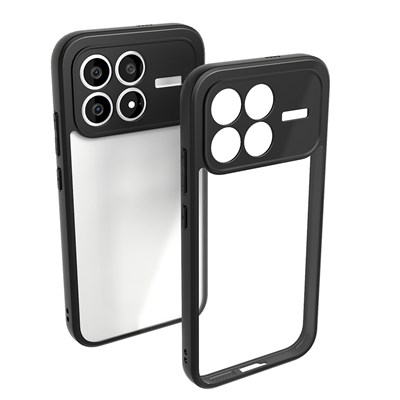 Xiaomi Poco F8 Pro Kılıf Kamera Korumalı Şeffaf Arka Yüzey Zore New Roll Kapak