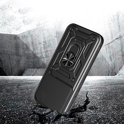 Xiaomi Poco F8 Pro Kılıf Magnetik Standlı Kamera Korumalı Zore Sürgülü Vega Kapak