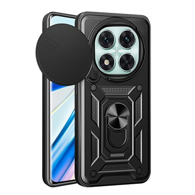 Xiaomi Poco X7 Kılıf Magnetik Standlı Kamera Korumalı Zore Sürgülü Vega Kapak