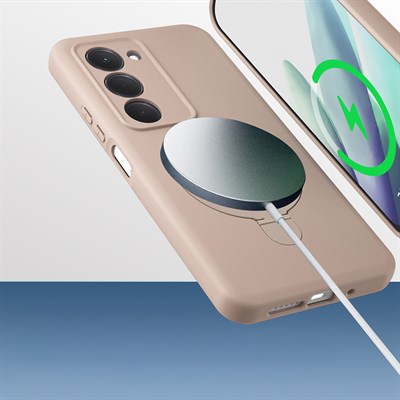 Xiaomi Redmi 15 Kılıf M-safe Şarj Özellikli Standlı Zore Samara Kapak