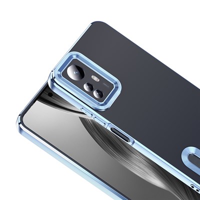 Xiaomi Redmi Note 12S Kılıf Kamera Korumalı Logo Gösteren Zore Omega Kapak