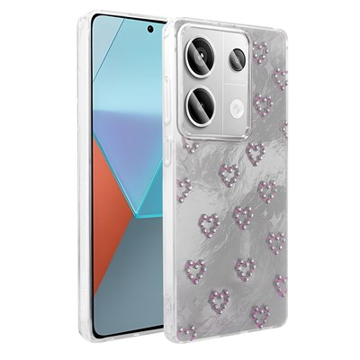 Xiaomi Redmi Note 13 Pro 4G Kılıf Kamera Korumalı Figürlü Zore Ponti Silikon Kapak