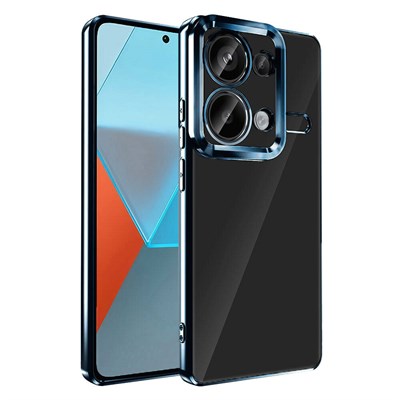 Xiaomi Redmi Note 13 Pro 4G Kılıf Tek Kamera Çerçeveli Logo Gösteren Zore Omega Kapak