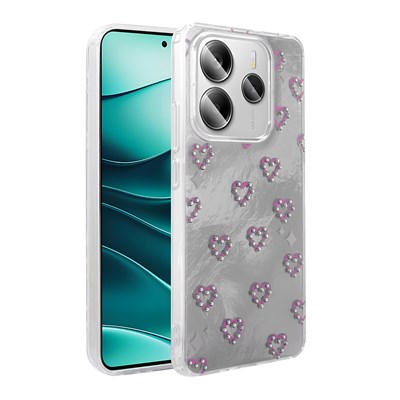 Xiaomi Redmi Note 14 Kılıf Kamera Korumalı Figürlü Zore Ponti Silikon Kapak