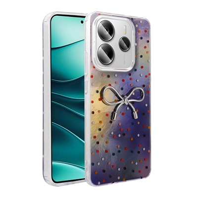 Xiaomi Redmi Note 14 Kılıf Kamera Korumalı Figürlü Zore Ponti Silikon Kapak