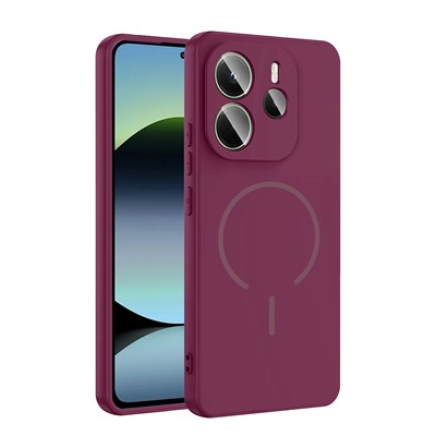 Xiaomi Redmi Note 14 4G Kılıf M-safe Şarj Özellikli Zore Meta Kapak