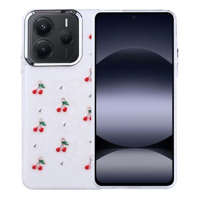 Xiaomi Redmi Note 14 5G Kılıf Airbag Tasarımlı Simli Şeffaf Zore Kutup Kapak