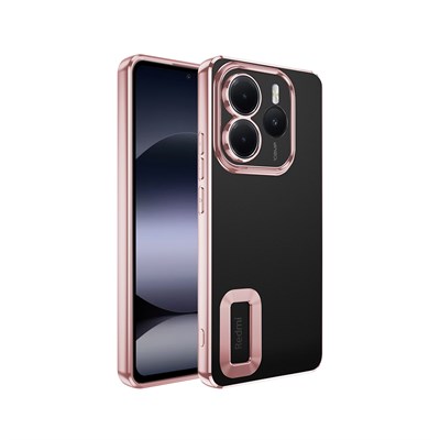 Xiaomi Redmi Note 14 5G Kılıf Kamera Korumalı Logo Gösteren Zore Omega Kapak