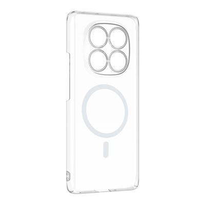 Xiaomi Redmi Note 14 Pro 4G Kamera Korumalı M-Safe Şarj Özellikli Şeffaf Zore London Silikon Kapak