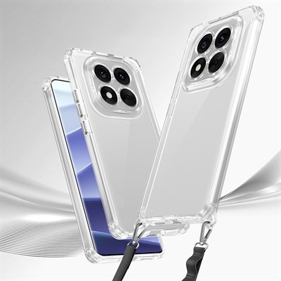 Xiaomi Redmi Note 14 Pro 5G Kılıf Airbagli Takılabilir Askı Aparatlı Zore Snap Silikon Kapak