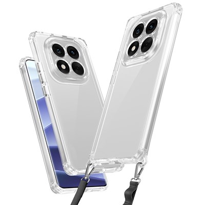 Xiaomi Redmi Note 14 Pro 5G Kılıf Airbagli Takılabilir Askı Aparatlı Zore Snap Silikon Kapak