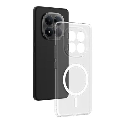 Xiaomi Redmi Note 15 Pro 4G Kamera Korumalı M-Safe Şarj Özellikli Şeffaf Zore London Sert PC Kapak