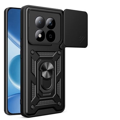 Xiaomi Redmi Note 15 Pro Kılıf Magnetik Standlı Kamera Korumalı Zore Sürgülü Vega Kapak