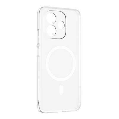 Xiaomi Redmi Note 17 Kamera Korumalı M-Safe Şarj Özellikli Şeffaf Zore London Sert PC Kapak