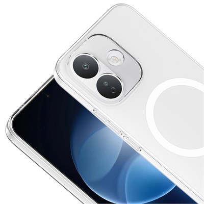 Xiaomi Redmi Note 17 Pro Kamera Korumalı M-Safe Şarj Özellikli Şeffaf Zore London Sert PC Kapak
