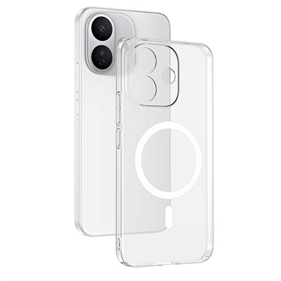 Xiaomi Redmi Note 17 Pro Kamera Korumalı M-Safe Şarj Özellikli Şeffaf Zore London Sert PC Kapak