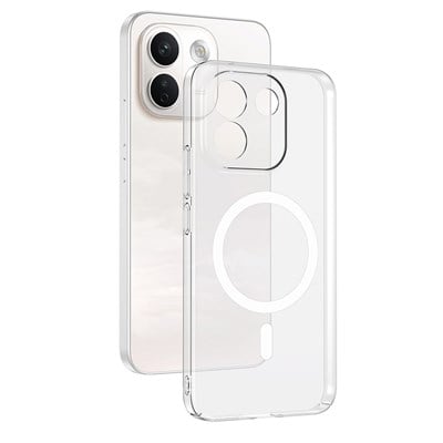 Xiaomi Redmi Note 17 Pro Max Kamera Korumalı M-Safe Şarj Özellikli Şeffaf Zore London Sert PC Kapak
