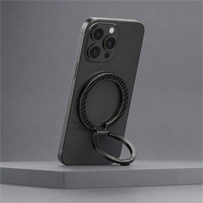 Zore M162 Karbon Fiber Tasarımlı Magnetik Ring Standlı Telefon Tutucu